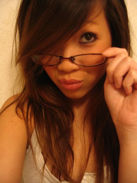 lush asian sweetheart posing topless with her friend