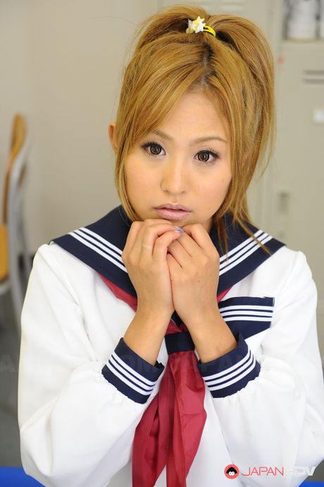 Lovely babe in sexy uniform Yui Aoyama will blow your mind for sure